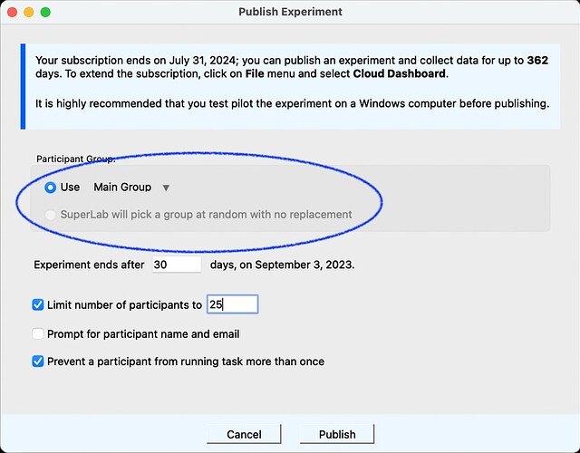 SuperLab Cloud options